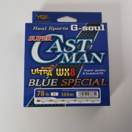 YGK Soul Super Castman Blue Special WX8 - 300m