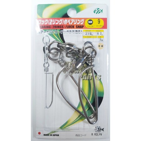 36pcs No.2 bearing swivel snap with double ring white nickel 