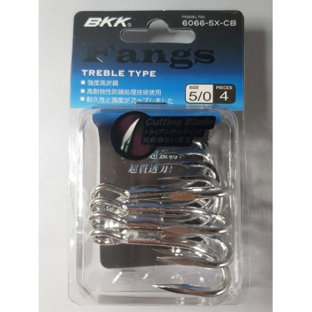 BKK Fangs Treble Hooks 6066-5X-CB - Saltywater Tackle Inc.