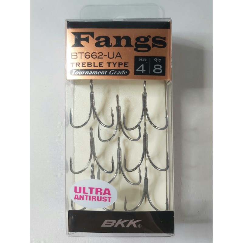 BKK Hooks Fangs-63 UA Treble Hook Size 3/0 5 Pack