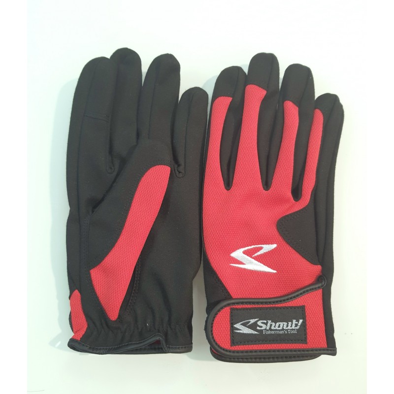 GLOVES SHOUT - FISHING GLOVE - RED