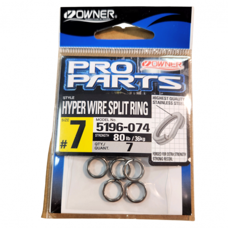 SPLITS RINGS TERMINAL TACKLE - OWNER PRO PARTS HYPER WIRE SPLIT RING